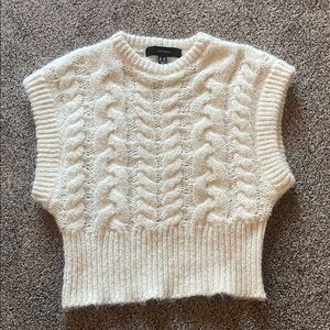 Vero Moda Cream Cable Knit Sweater Top